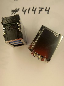 Combo connector Asus JACK USB3/LAN G/F LED GIGA TRA (p/n12014-00061400) FOXCONN JFM38U1M-B3VL-4F