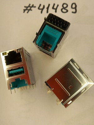 Combo connector Asus COMBO LAN+USB3.1 23P 30U T-B (p/n12014-00800000) LOTES AJKM0013-K001C10 (H-R)