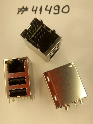 Combo connector Asus JACK USB/LAN,W/LED,GIGA,W/TRA (p/n12G14283322S) SPEEDTECH P25BA58MP9R9