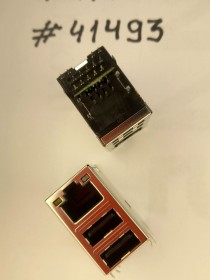 Combo connector Asus JACK USB/LAN,W/LED,GIGA,W/TRA (p/n12G14201322F) FOXCONN JFM38U1M-21GS-4F