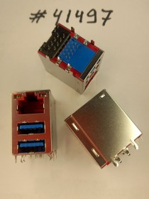 Combo connector Asus COMBO LAN+2USB3 30P G/F WO/TRA (p/n12014-00830000) SPEEDTECH RUJ4JB-46B1-4CA-0R