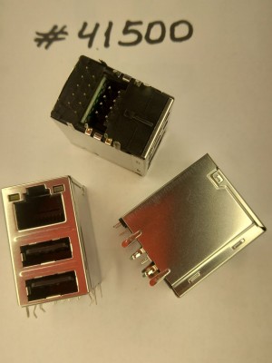 Combo connector Asus JACK USB/LAN G/F LED GIGA TRA (p/n12014-00061500) FOXCONN JFM38U1M-F1GL-4F