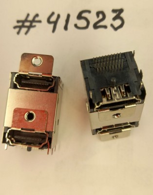 HDMI Jack connector Asus HDMI2.1 CON 19P*2 5U DUAL R/A (p/n12022-00110700) LINGYANG HD1135S-C001-38CCS0B