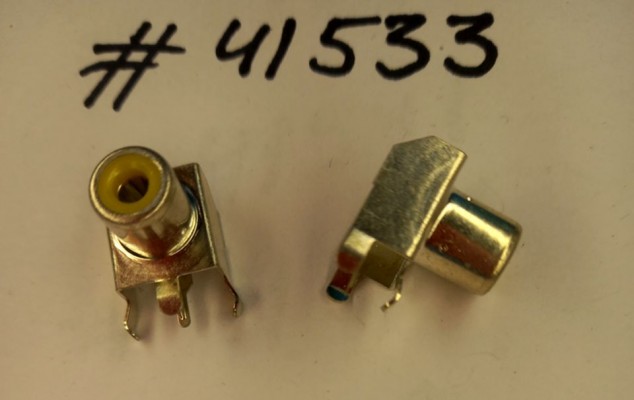 RCA connector Asus RCA JACK 4P DIP,YELLOW (p/n12G14301104G) PINREX 999-11-050046