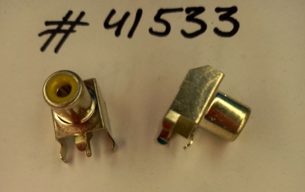 RCA connector Asus RCA JACK 4P DIP,YELLOW (p/n12G14301104G) PINREX 999-11-050046