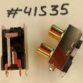 RCA Audio connector Asus RCA JACK 3P 2IN1 STACK SHIELD (p/n12G14301303N) LINGYANG RX-2013L-11515A
