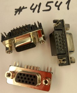 Разъём DB-15F VGA DDC CONN 15P3R G/F,F BLACK R/A (Asus p/n: 12010-00020100) FOXCONN DZ11AA1-24A1-4F
