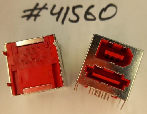 Combo connector Asus MODULE JACK ESATA/1394_6P,R/A (p/n12G14201106E) AMCO 233-100000-025,RED