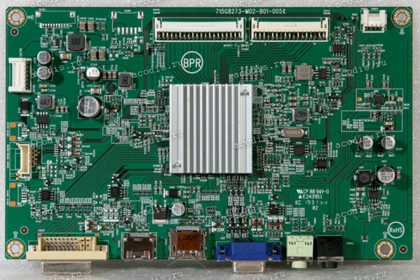 Mainboard Asus LMT 27,0" 2560x1440 PB278QV MAIN BOARD TPV 756GQJCB0U1001 (Asus p/n: 04020-00782000, 715G8273-M02-B01-005K) Chips