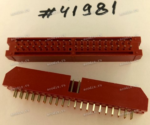 Разъём IDC IDC-40MS 2.54mm 2X20P S/T K20 RED (Asus p/n: 12G07150040U) PINREX 51T-80-40GR01
