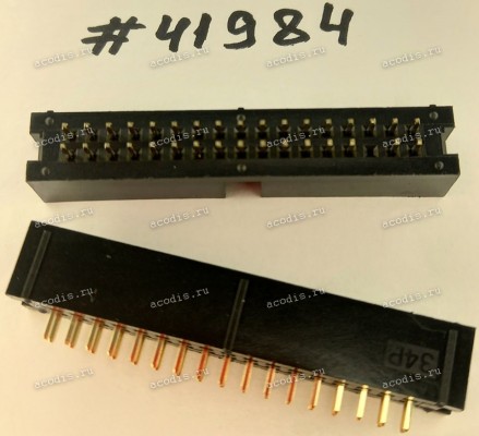 Разъём IDC IDC-34MS 2.54mm 2X17P S/T,K5 BK NY66 (Asus p/n: 12G07120034N) PINREX 510-80-34GB03