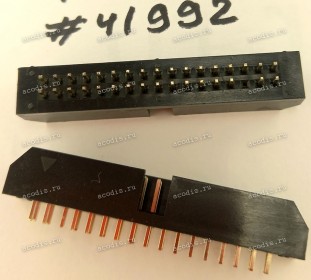 Разъём IDC IDC-34MS 2.54mm 2X17P S/T,K5,BLACK (Asus p/n: 12G07130034M) CS JS-2546-2X17N05G(BK)