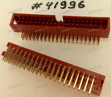 Разъём IDC IDC-40MR 2.54mm 2X20P R/A K20 RED (Asus p/n: 12G07140040R) PINREX 511-90-40GR11