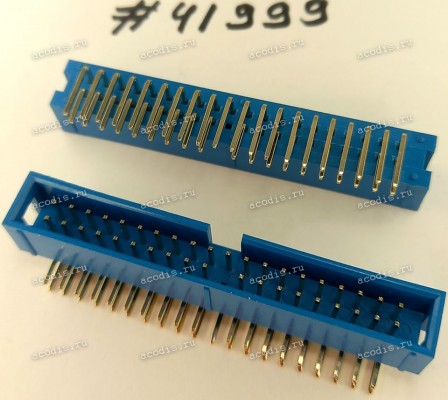 Разъём IDC IDC-40MR 2.54mm 2X20P R/A K20 BLUE (Asus p/n: 12G07140040T) PINREX 511-90-40GU11