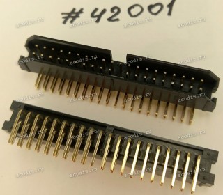 Разъём IDC IDC-40MR 2.54mm 2X20P R/A K20 BLACK (Asus p/n: 12G07140040D) PINREX 51L-80-40GB01