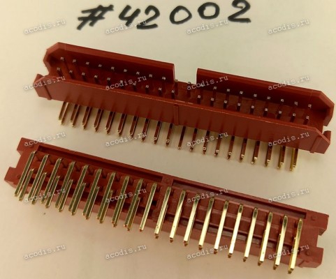 Разъём IDC IDC-40MR 2.54mm 2X20P R/A K20 RED (Asus p/n: 12G07140040Q) PINREX 51L-80-40GR11