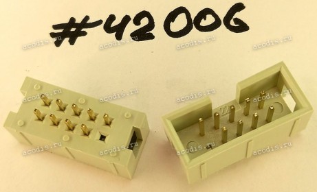 Разъём IDC IDC-10MS 2.54mm S/T 2.54 K10 L-GRA (Asus p/n: 12G07160010D) PINREX 510-80-10GG33