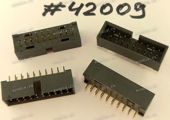 Разъём IDC IDC-20MS 2.54mm 2X10P G/F 2.0 K20 D-G/U (Asus p/n: 12007-00013000) HORNGTONG BH20N542SIH22
