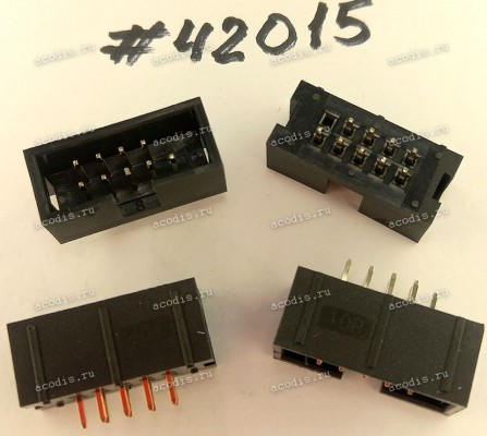 Разъём IDC IDC-10MS 2.54mm 2X5P G/F 2.54 K10 BLK/U (Asus p/n: 12007-00033200) PINREX 510-80-10GB43