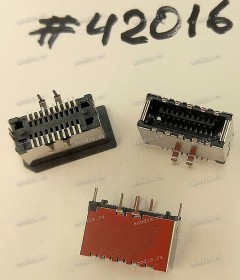 Разъём FRONT HD 2X10P G/F 0.8 KEY-A (Asus p/n: 12007-00210000) DEREN 40-42461-02001RHF-AS