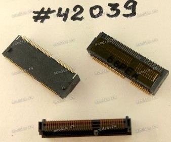 Разъём M2 NGFF KEY-E 75P G/F 4H BLK SMT (Asus p/n: 12003-00079600) FOXCONN AS0BC21-S40BE-7H