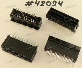 Разъём SLOT PCIE X1 36P G/F OP BLK/U (Asus p/n: 12003-00082000) FOXCONN 2EG01811-R9BB-DF