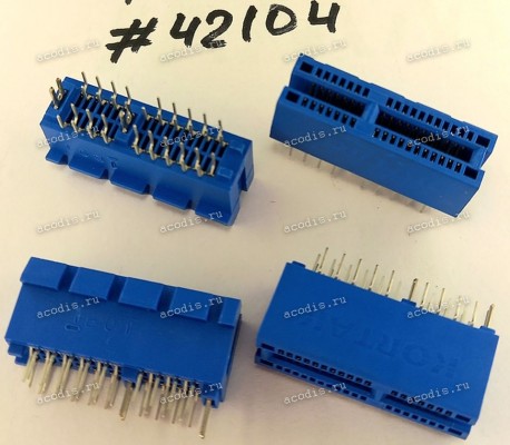 Разъём SLOT PCIE X1 36P G/F DARK BLUE (Asus p/n: 12G03002036V) E-MOVE EE0360-1GGZ-00H