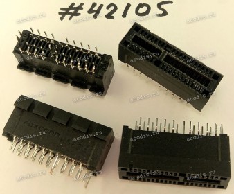 Разъём SLOT PCIE X1 36P G/F BLK/U (Asus p/n: 12003-00082100) FOXCONN 2EG01811-R9B0-DF