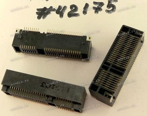 Разъём MINI PCI-E 52P 0.8MM 9.0H SMT (Asus p/n: 12G03013052N) LOTES AAA-PCI-047-P20