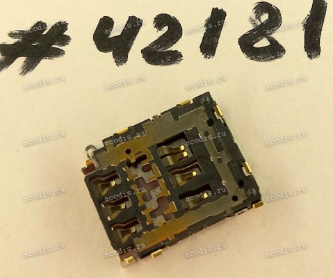 Слот NanoSIM 7P 2.12H STD R/A SMT (Asus p/n: 12023-00041200) TAISOL 5-501901001000-6