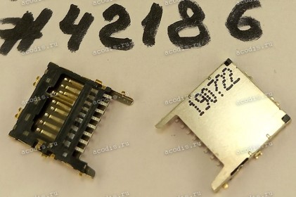 Разъём SD SOCKET 9P 1.15H STD R/A SMT (Asus p/n: 12023-00015200) TAISOL 5-251410001000-6