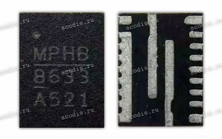 Микросхема MPS MPQ8633AGLE QFN-21 (MPyw 8633 A803, Asus p/n: 06018-02130100) NEW original 16V, 12A, Synchronous Step-Down Converter with Adjustable Current Limit, Programmable Frequency, and Voltage Tracking