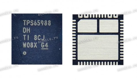 Микросхема Texas Instruments TPS65988 DH, TPS65988DHRSHR, SN1805050RSHR QFN-56, RSH56, VQFN56 USB PD CONTROL (Asus p/n: 06050-00770000) NEW original Dual Port USB Type-Cand USB PD Controller with Integrated Power Switches