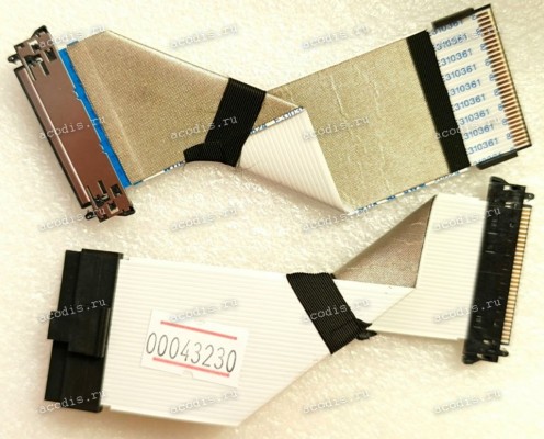 LCD LVDS FFC шлейф мониторный 30 pin обратный, шаг 1.0 mm, длина 120 mm Asus LMT VP228 VP228NE-V FFC CABLE 30P (p/n 14011-01222000) TPV/395G179W30BS84 с замками с двух сторон
