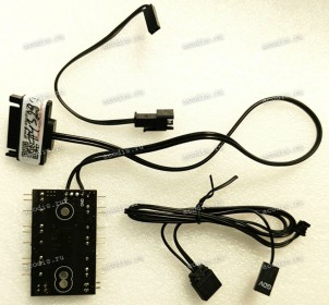 6ARGB Controller Asus GT301 (p/n 90DC0040-B0006C, 6ARGB Controller V1.1) FAN HUB/CSC & Cable PWM, 3 pin, SATA 15 pin L=300 mm (Хаб-разветвитель вентиляторов PWM 30x50 mm)