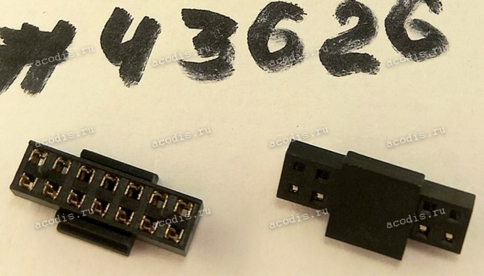 Разъём PCB SCK 2X7P 2.0 2.2H S/T DIP (Asus p/n: 12005-00121200) DST-CONN DH119-FVB014RL20N-1