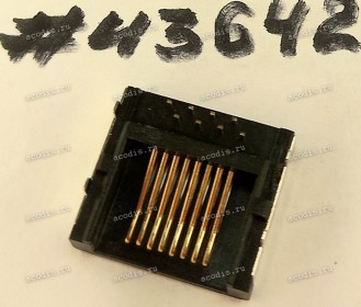 Разъём LAN JACK 8P FR(P1.02,H4.6) DIP (Asus p/n: 12014-00400800) QCI DFTJ08FR754