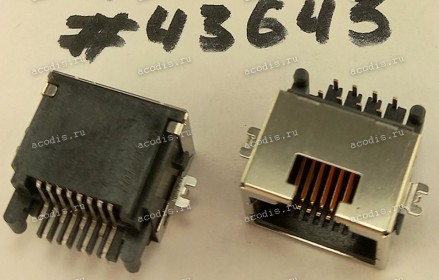Разъём LAN JACK 8P 6.4H REV SUNK R/A (Asus p/n: 12014-00692000) ALLTOP C10205-10839-L