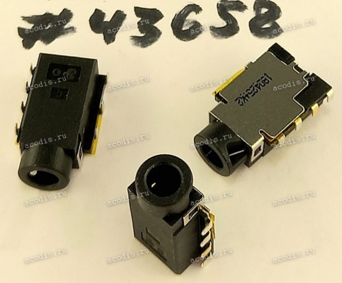 Разъём Audio JACK 6P FR(H4.9) DIP (Asus p/n: 12014-00400200) QCI DFTJ06FR623