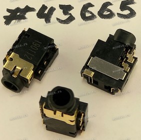Разъём Audio JACK 6P 0.75CH SUNK R/A (Asus p/n: 12014-00716600) DST-CONN DA2-4126R-70BRSB-7