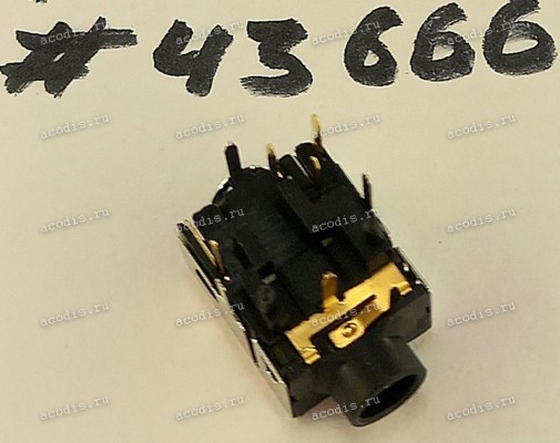 Разъём Audio JACK 6P 30U R/A DIP (Asus p/n: 12014-00717500) FOXCONN JA634C-40ADA5B-7H
