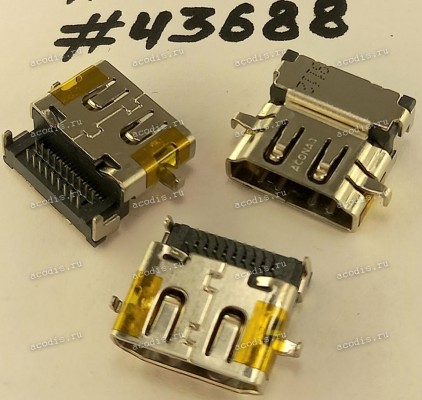 Разъём HDMI CON 19P 0.5 -1.00CH REV (Asus p/n: 12022-00130800) ACON HMRA3-AK120D Разъём HDMI CON 19P 0.5 -1.00CH REV (Asus p/n: 12022-00130800) ACON HMRA3-AK120D