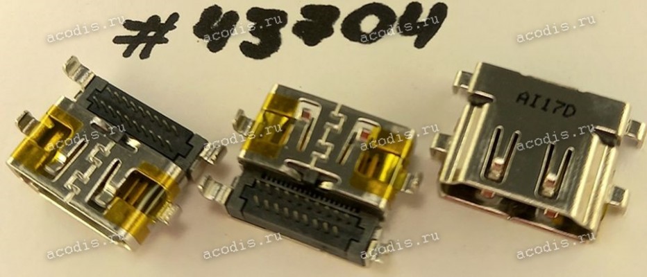 Разъём HDMI CON 19P 1.0 5.55H 2R DIP (Asus p/n: 12022-00140400) QCI DFHD19MR712