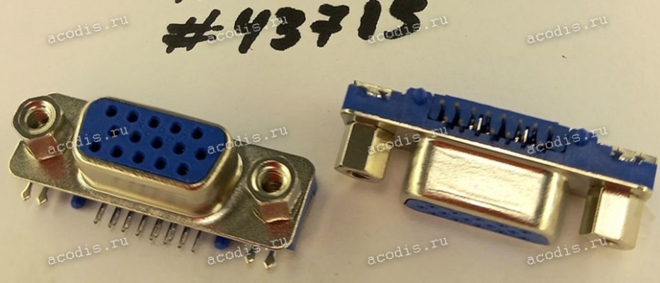Разъём DB-15F VGA D-SUB 15P3R,F,DIP,SLIM,R/A (Asus p/n: 12010-00048800) FOXCONN DZ11A51-H8R1-4F