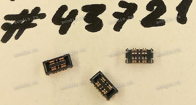 Разъём BATT CON 6P 0.6H M R/A SMT BTB (Asus p/n: 12020-00250000) ZHENHUA 542800072