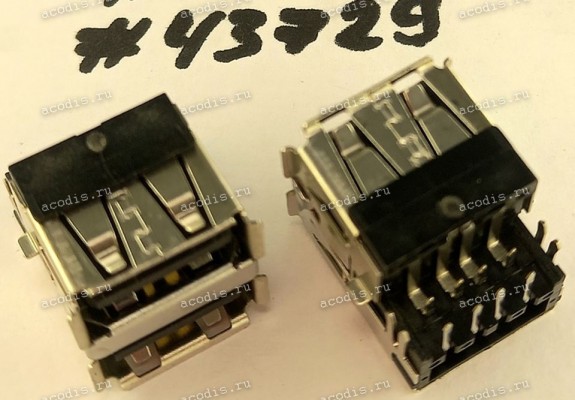 Разъём USB CON 2X4P DUAL R/A F DIP (Asus p/n: 12G13141108E) FOXCONN UB111HC-KBBD2-7F