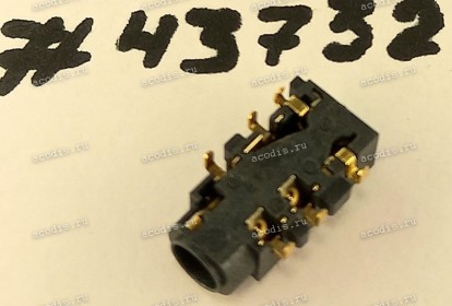 Разъём Audio JACK 6P R/A DIP (Asus p/n: 12014-00010400) FOXCONN JAT361-14AAA4B-7H