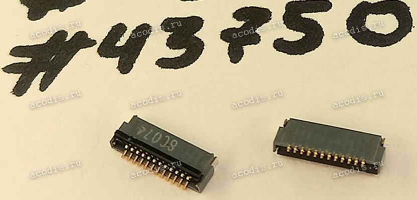 Разъём FFC FPC 12P 0.5 1H R/A SMT 6G (Asus p/n: 12018-00104300) HIROSE FH34SRJ-12S-0.5SH(50)