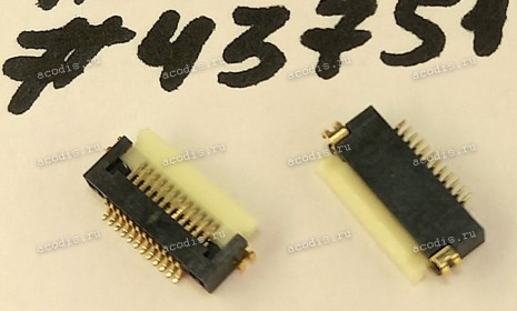 Разъём FFC FPC 12P 0.5MM R/A SMT (Asus p/n: 12018-00100500) ACES 50506-01201-001