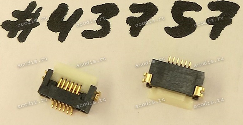 Разъём FFC FPC 6P 0.5MM R/A SMT (Asus p/n: 12018-00161500) ACES 51578-00601-001